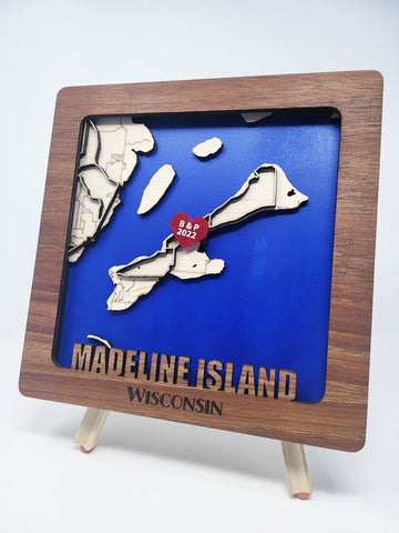 Laser-Cut Map - Square